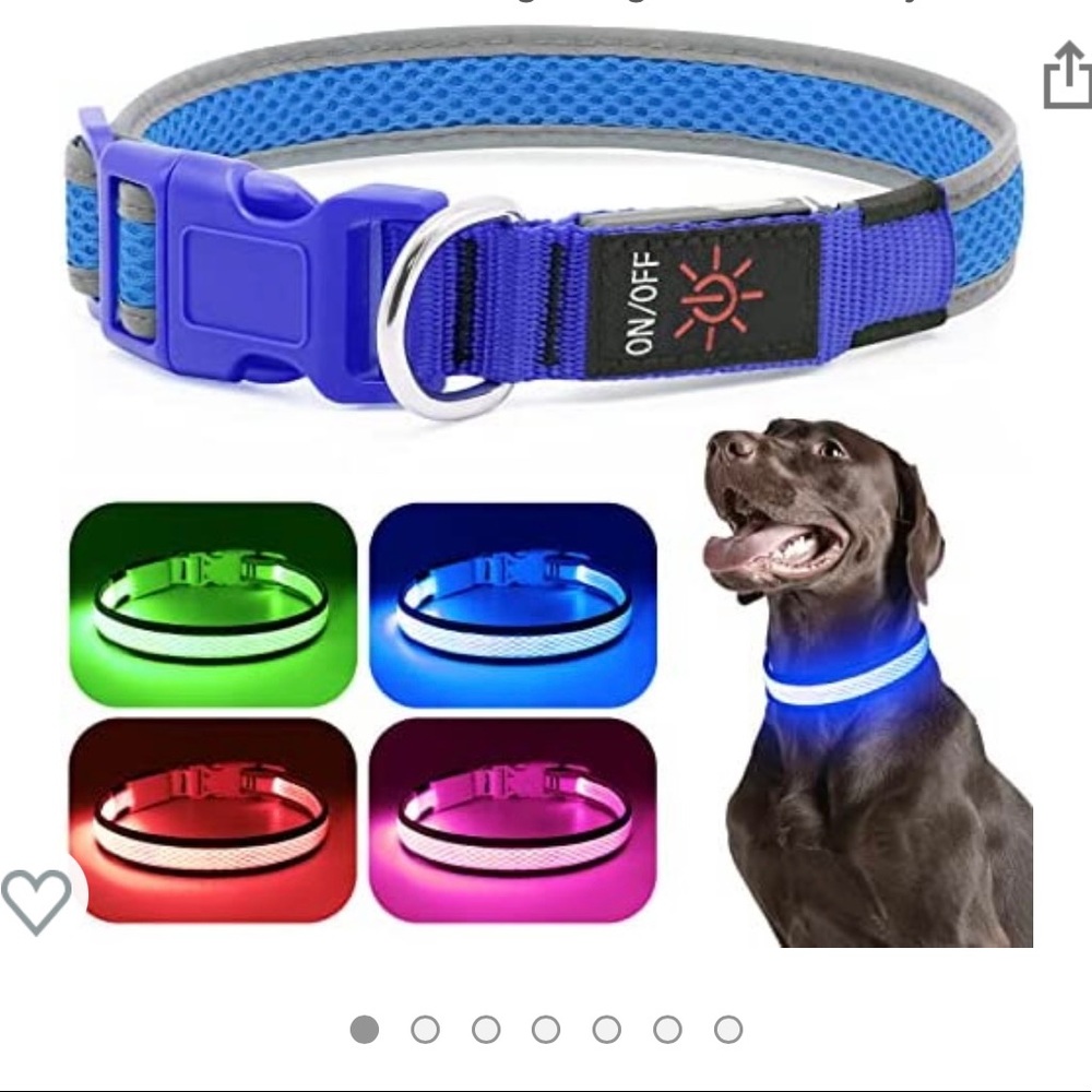 HiGuard LED High Visible large Dog Collar